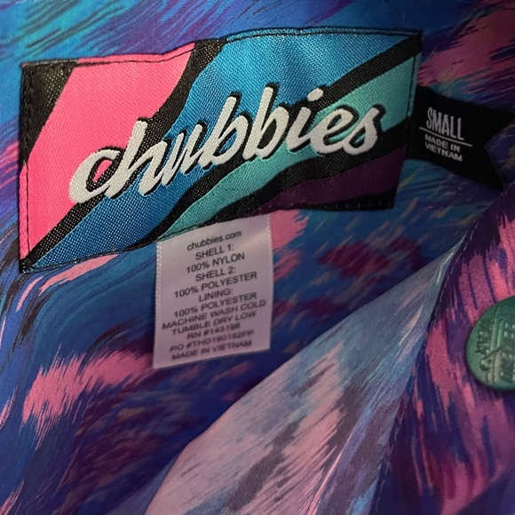 Chubbies Reversible Retro Print Pullover Anorak Jacket with Fleece Lining - Picture 6 of 6